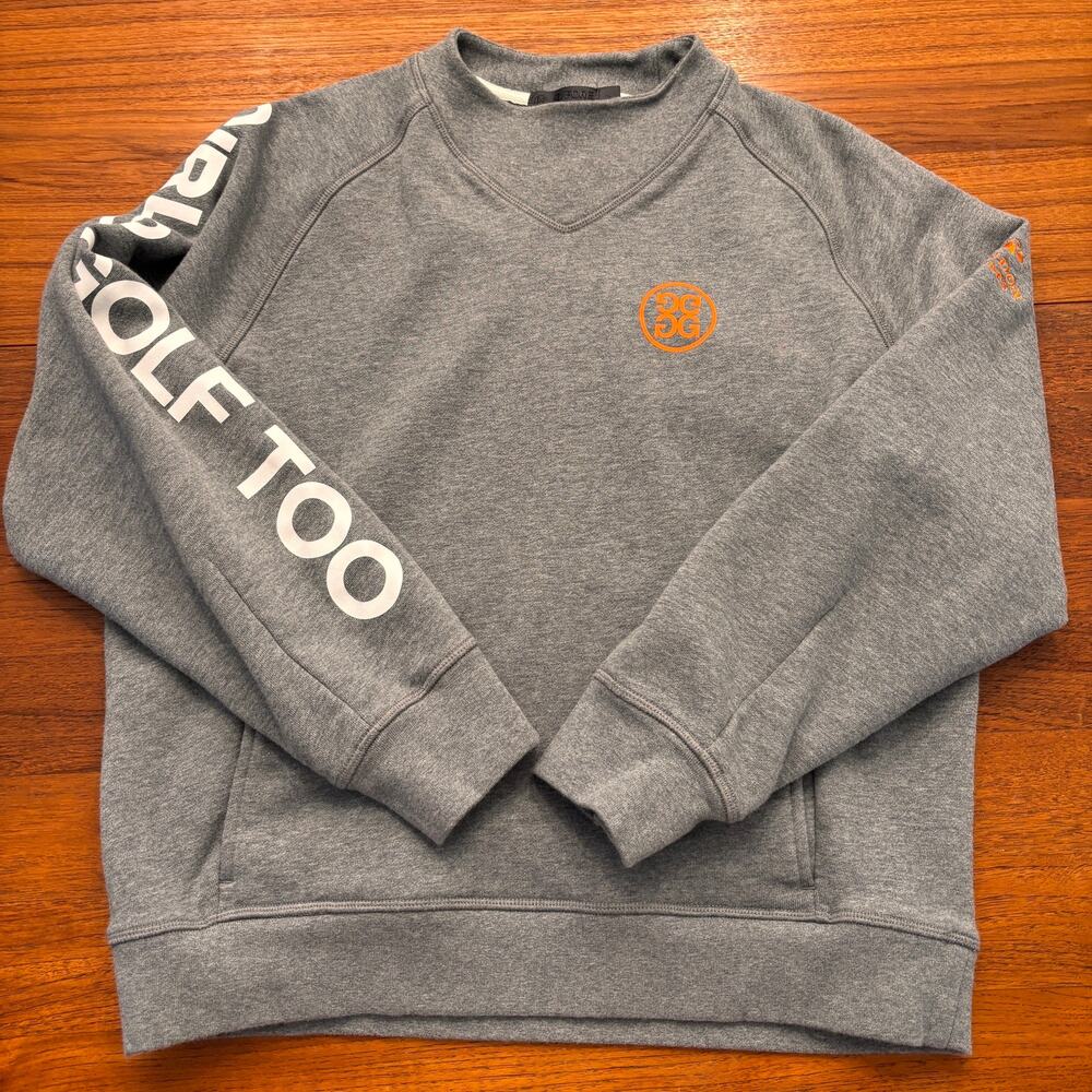 G/FORE Women's Gray 'Girls Golf Too' Pull Over Sweatshirt Size Small